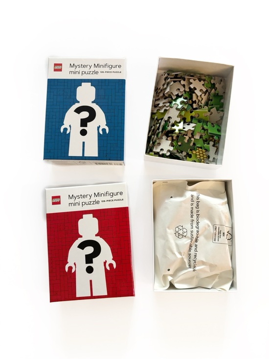 Lego Other - Two Lego Mystery Minifigure Mini 126 Piece Puzzle Red Blue Edition